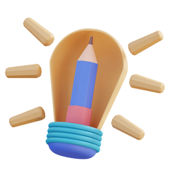 3D illustrator pencil and ideas png