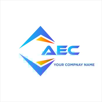 AEC abstract technology logo design on white background. AEC creative initials letter logo concept. vector