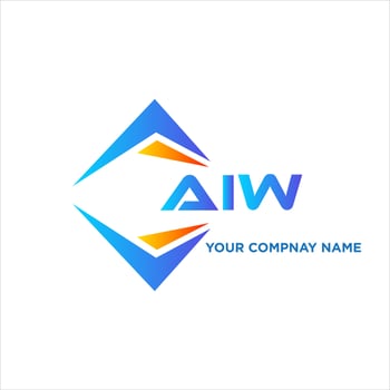 AIW abstract technology logo design on white background. AIW creative initials letter logo concept. vector