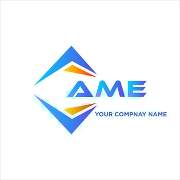 AME abstract technology logo design on white background. AME creative initials letter logo concept. vector