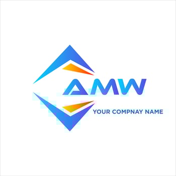 AMW abstract technology logo design on white background. AMW creative initials letter logo concept. vector