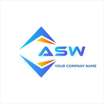 ASW abstract technology logo design on white background. ASW creative initials letter logo concept. vector