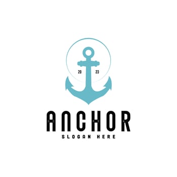 Vintage label with anchor and slogan, Vector illustration, simple shape for logo design, emblem, symbol, sign, badge, label, stamp, clothing t-shirt design