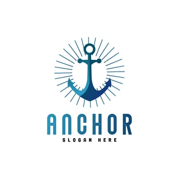 Vintage label with anchor and slogan, Vector illustration, simple shape for logo design, emblem, symbol, sign, badge, label, stamp, clothing t-shirt design