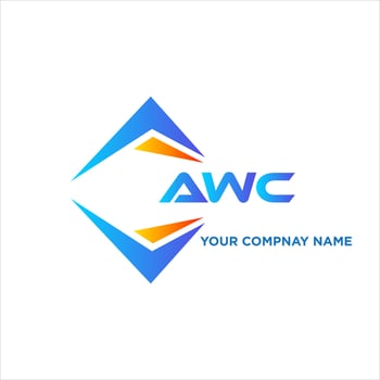 AWC abstract technology logo design on white background. AWC creative initials letter logo concept. vector