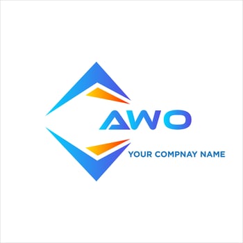 AWO abstract technology logo design on white background. AWO creative initials letter logo concept. vector