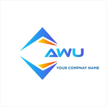 AWU abstract technology logo design on white background. AWU creative initials letter logo concept. vector