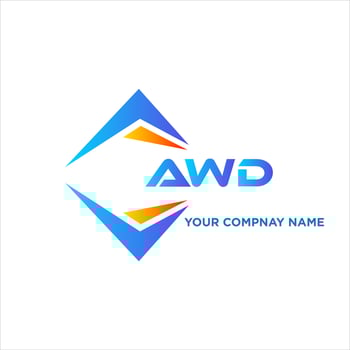 AWD abstract technology logo design on white background. AWD creative initials letter logo concept. vector