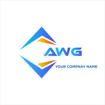 AWG abstract technology logo design on white background. AWG creative initials letter logo concept. vector