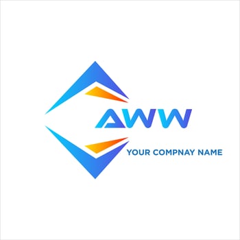 AWW abstract technology logo design on white background. AWW creative initials letter logo concept. vector