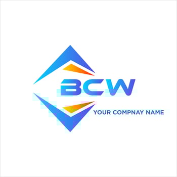 BCW abstract technology logo design on white background. BCW creative initials letter logo concept. vector