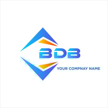 BDB abstract technology logo design on white background. BDB creative initials letter logo concept. vector