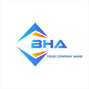 BHA abstract technology logo design on white background. BHA creative initials letter logo concept. vector