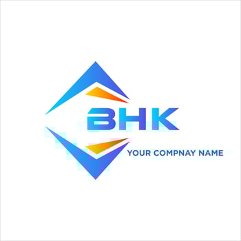 BHK abstract technology logo design on white background. BHK creative initials letter logo concept. vector