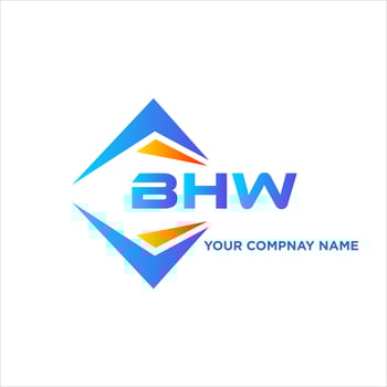 BHW abstract technology logo design on white background. BHW creative initials letter logo concept. vector