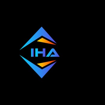 IHA abstract technology logo design on white background. IHA creative initials letter logo concept. vector