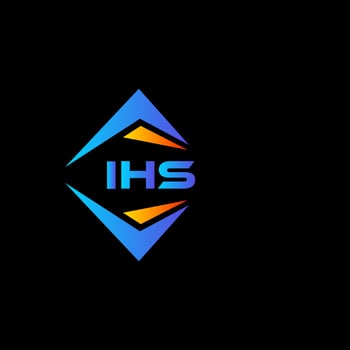 IHS abstract technology logo design on white background. IHS creative initials letter logo concept. vector