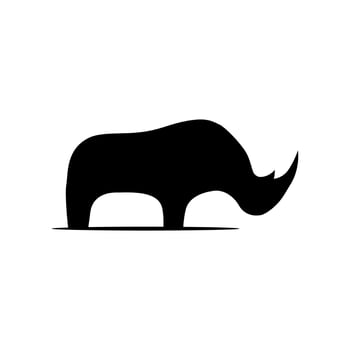 rhino silhouette logo vector
