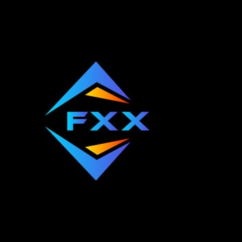 FXX abstract technology logo design on Black background. FXX creative initials letter logo concept. vector