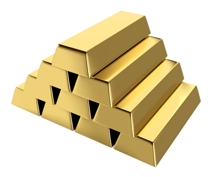 3D Gold bars png