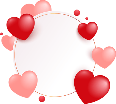 Valentine's day background with red and pink hearts.Suitable for Valentine's Day and woman Day and wedding invitation. png