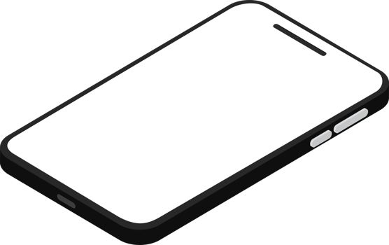 3D mobile phone frame mockup, template illustration png
