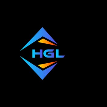 HGL abstract technology logo design on Black background. HGL creative initials letter logo concept. vector