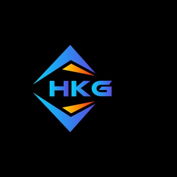 HKG abstract technology logo design on Black background. HKG creative initials letter logo concept. vector