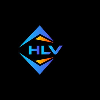 HLV abstract technology logo design on Black background. HLV creative initials letter logo concept. vector