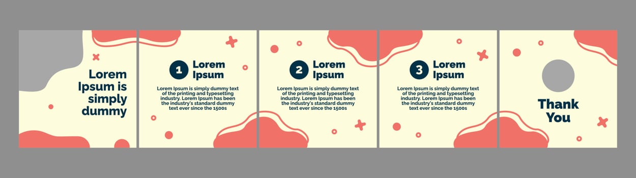 carousel layout template for social media post vector
