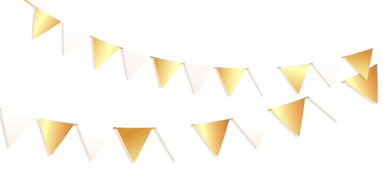 Party decoration triangle flag png