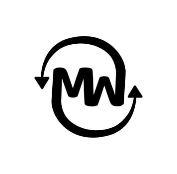 'MW' letters monogram. MW company initial letters monogram. vector