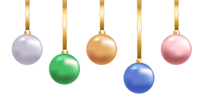 3D realistic Christmas ornament decoration golden bauble ball png