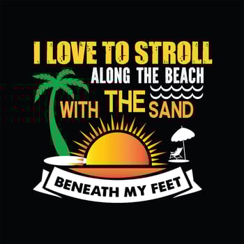 Beach T-shirt Design vector