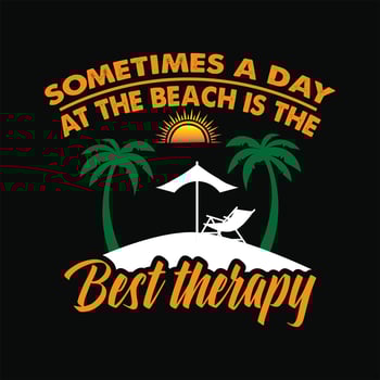 Beach T-shirt Design vector
