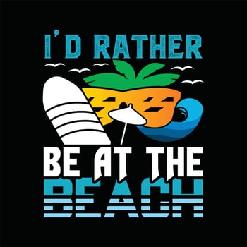 Beach T-shirt Design vector