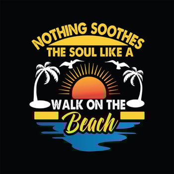 Beach T-shirt Design vector