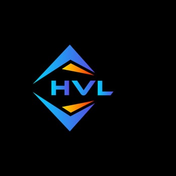 HVL abstract technology logo design on Black background. HVL creative initials letter logo concept. vector