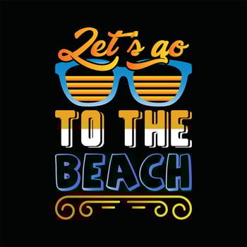 Beach T-shirt Design vector