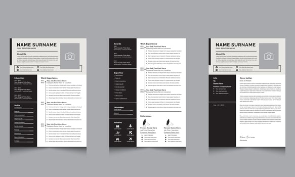 Modern creative cv resume template Design Bio-Data, Bio, Professional, Cv Template vector