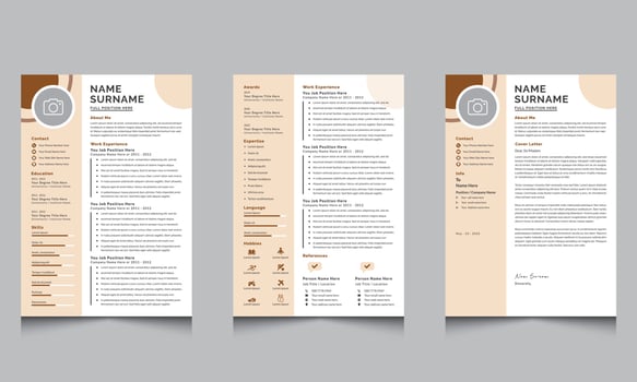 Modern Curriculum Vitae CV Template Vector Design Creative Resume Design