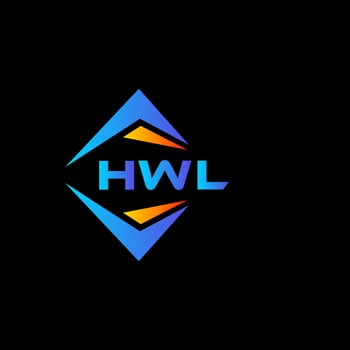 HWL abstract technology logo design on Black background. HWL creative initials letter logo concept. vector