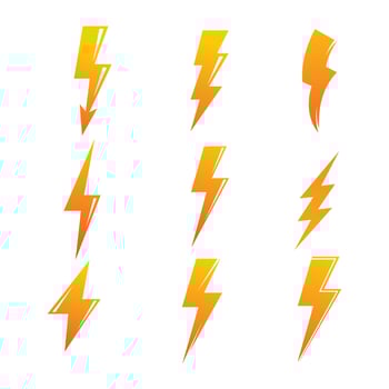 flash thunder bolt illustration vector