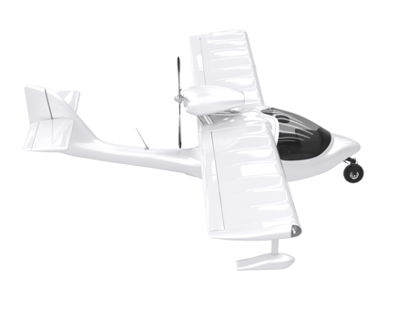 Airplane isolated on transparent background. 3d rendering - illustration png
