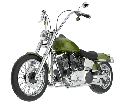 Motorcycle isolated on transparent background. 3d rendering - illustration png