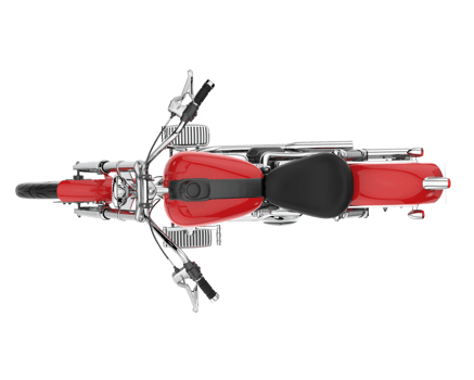 Motorcycle isolated on transparent background. 3d rendering - illustration png