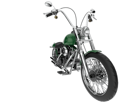 Motorcycle isolated on transparent background. 3d rendering - illustration png