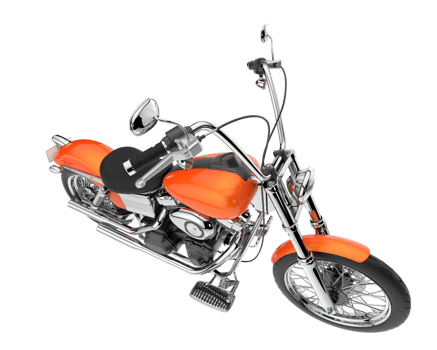 Motorcycle isolated on transparent background. 3d rendering - illustration png