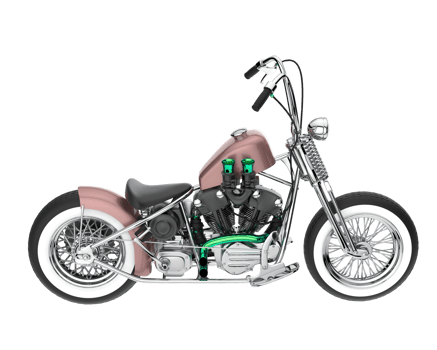 Motorcycle isolated on transparent background. 3d rendering - illustration png
