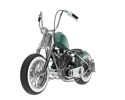 Motorcycle isolated on transparent background. 3d rendering - illustration png